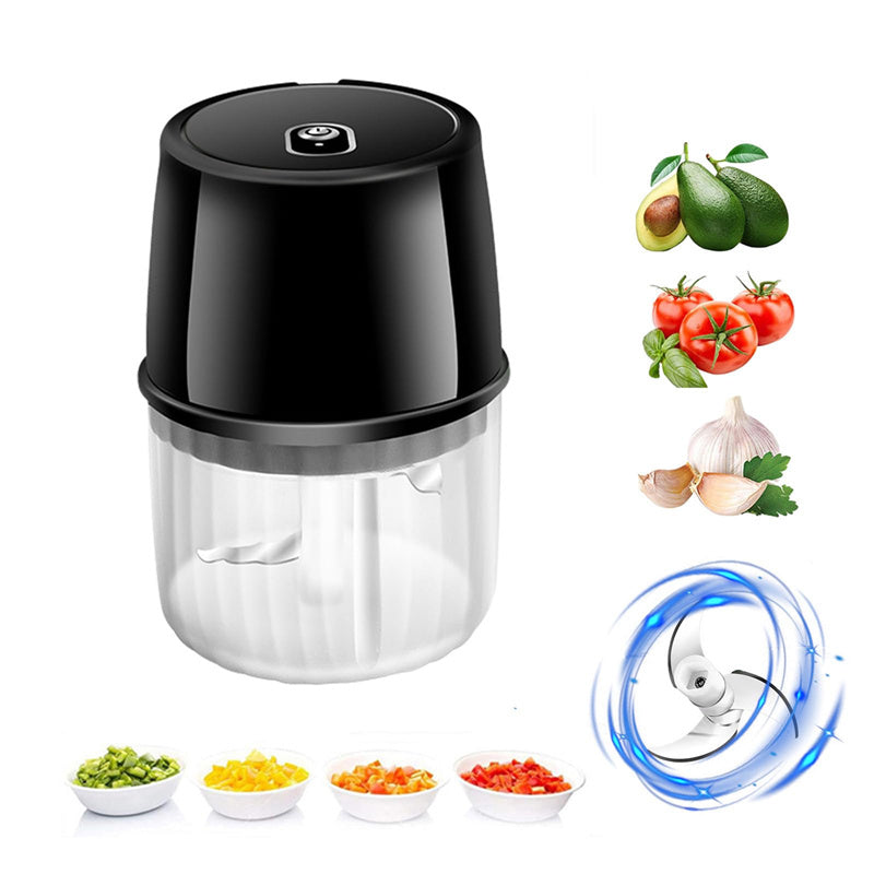 USB Rechargeable Electric Garlic Press Portable Wireless Food Chopper Mini Complementary Food Mixer Kitchen Gadgets - Eloy Royal