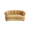 Halle Rolled Arm Channel-Tufted Dog Sofa Bed, Medium, Gold Velvet