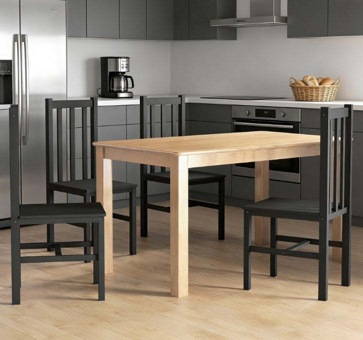 Set of 4 Wood Kitchen Table Chairs,Dining Table Chairs with Slat Back,for Your Home