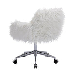 HengMing Modern Faux fur home office chair, fluffy chair for girls, makeup vanity Chair - Eloy Royal