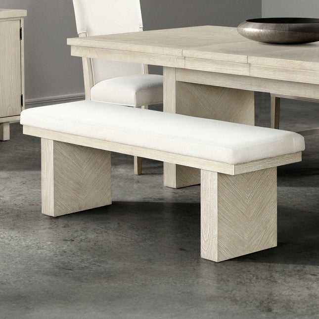 Modern Farmhouse Design 1pc Bench Plinth Base English Dovetail Natural Finish