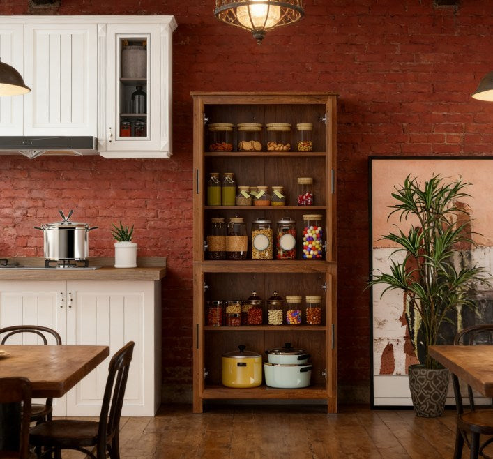 Freestanding Storage Cabinet,Kitchen Pantry,with Adjustable Shelves for Home