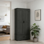 Nordic Style Cabinet,Tall Kitchen Pantry Cabinet with Doors,Drawer and Adjustable Shelves for Home