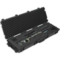 Hard Rifle Case, Lockable Rifle Case with Pre-cut Foams, 52 in Gun Storage with Wheels, Heavy Duty IP67 Waterproof & Dustproof Pistol Storage Cases for Rifles, Shotguns, Airsoft Guns, Black