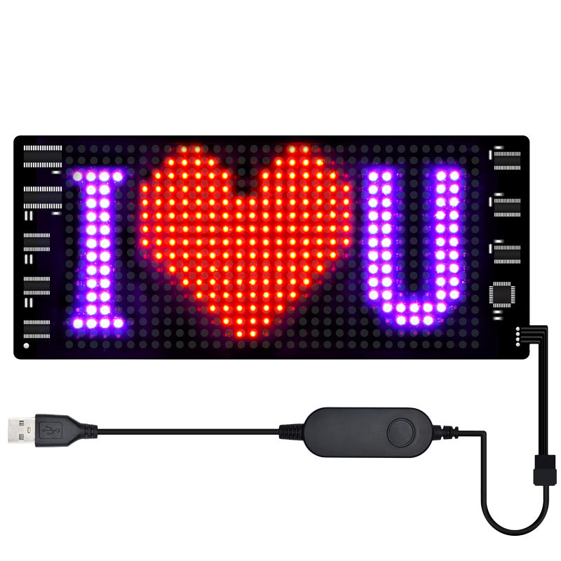 Programmable Car LED Sign LED Full-color Advertising Screen Ultra-thin Display Screen Custom Text Pattern Animation Display Car - Eloy Royal