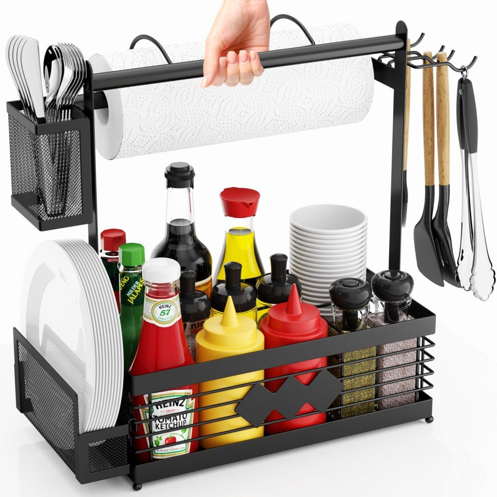 Picnic Utensil Condiment Kitchen Organizer for Camper