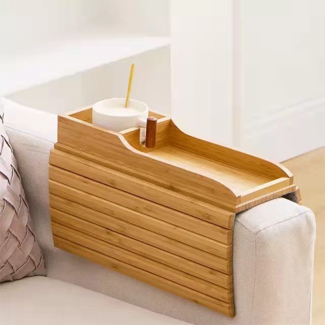 Modern Minimalist Bamboo Sofa Tray - Eloy Royal