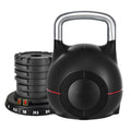 Kettlebell, Adjustable Kettlebell with 7 Weight Levels (5, 11.5, 18, 24.5, 31, 37.5, 44 lbs), Die-Cast Aluminum and ABS Material, for Grip Strength Training, Full-body Workout & Cross-Training