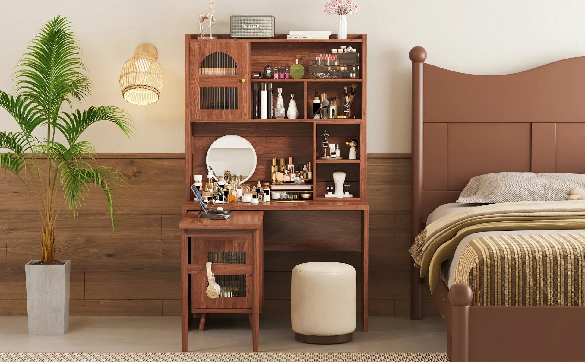 Computer Desk with 90 Degree Rotating Desktop, 43x70 Inch Office Desk with Storage Drawer and Cabinets, Gaming Desk with Shelves, Writing Desk for Study, Work Desk for Home (Old SKU:N733P279101D) - Eloy Royal