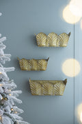 Set of 3 Rustic Wall Metal Planter, L:21.7x8.7x8' M:21.3x8x7.7' S:18x7x7'