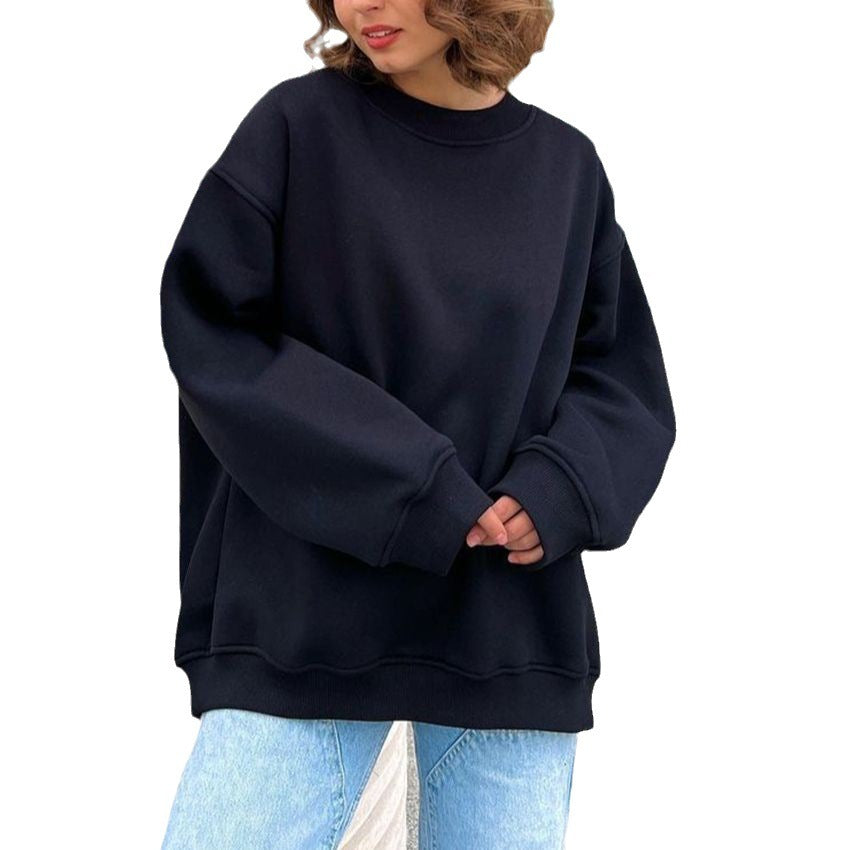 Solid Color Loose Sweater European And American