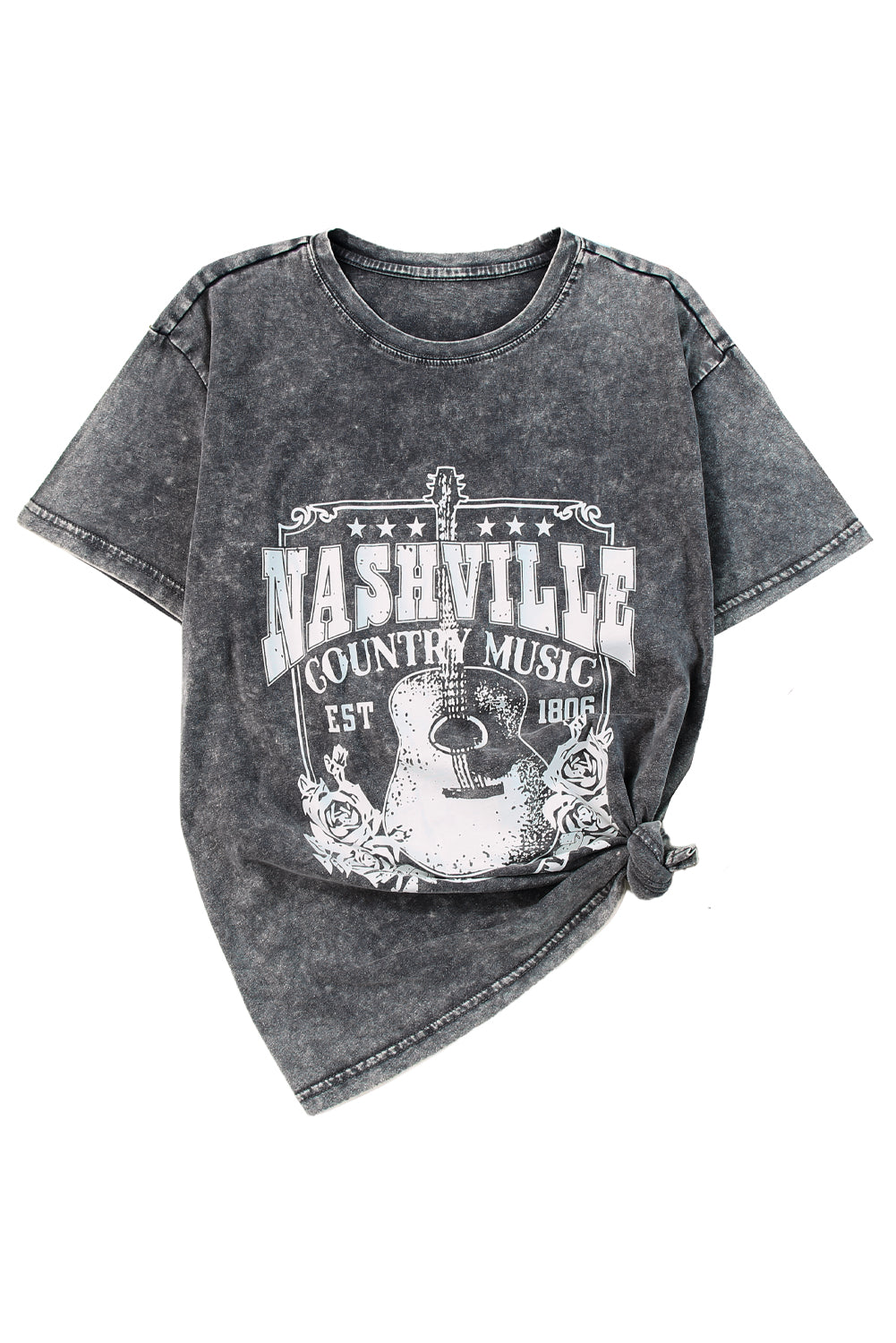 Red Nashville Rock Band T Shirt Vintage Washed Tee - Eloy Royal