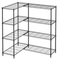 4 Tiers Storage Shelves Load 1200 LBS, Metal Shelving Wire Metal Shelving Unit Shelves for Storage Adjustable Garage Shelving for Pantry Kitchen Garage Black 15.8' D x 33.5' W x 59.5' H