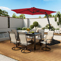10ft Outdoor Patio Cantilever Umbrella with Stand