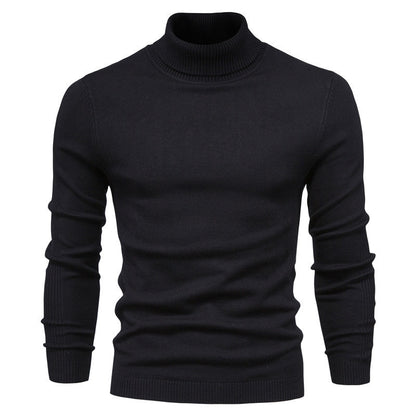 High Neck Men's Casual Knit Sweater