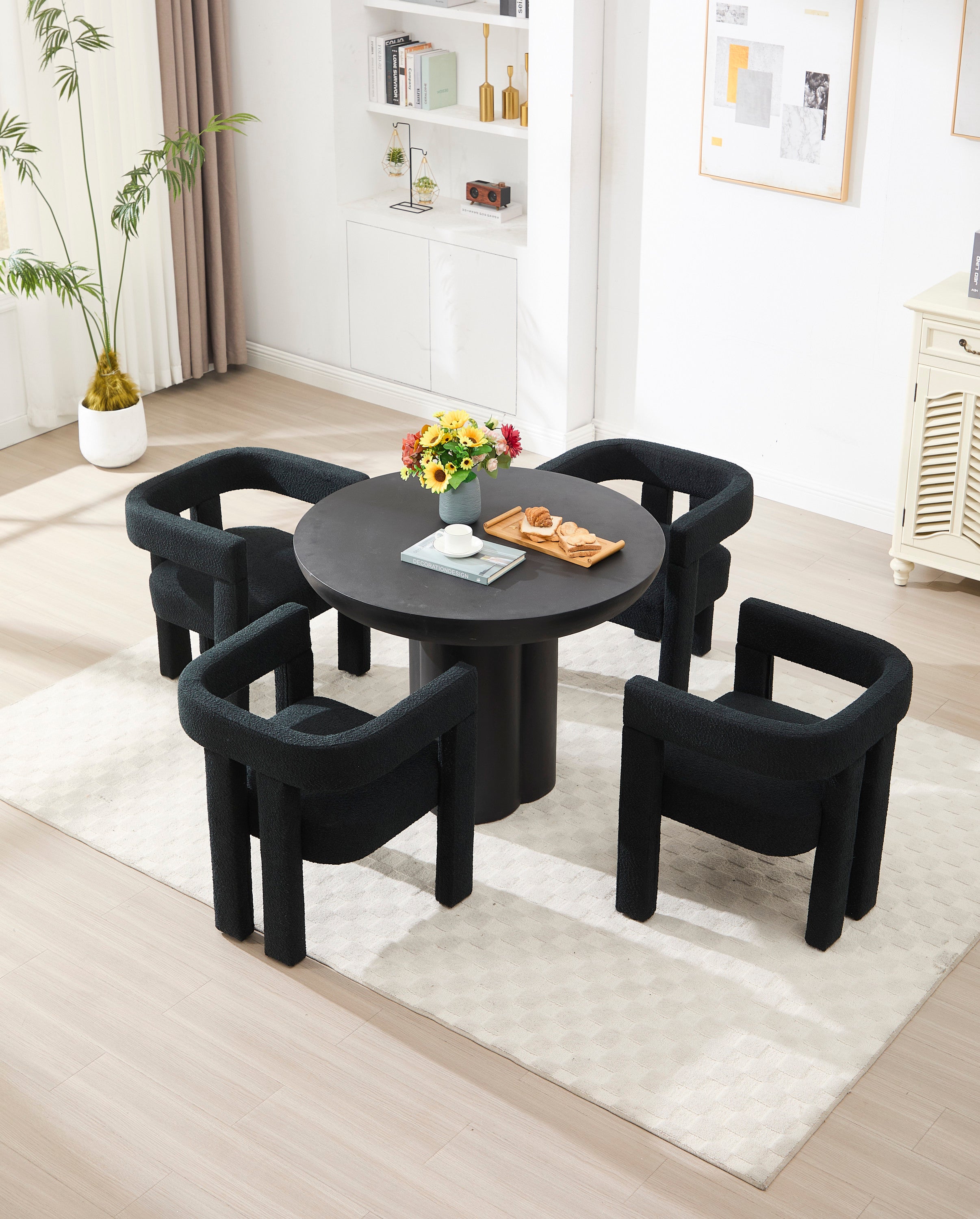 Modern Dining Chairs Set of 2, Mid-Century Upholstered Kitchen Chairs , Comfortable Padded Seat and Back, Set for Small Space, Dining Table, Kitchen Island, Living Room