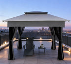 Easy to Setup Foldable Gazebo,Outdoor Patio Pop Up Canopy Gazebo Shelter with Zipper Netting,Carry Bag