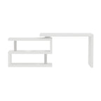 Modern 47'L Swivel Top Desk-High Gloss White - Eloy Royal