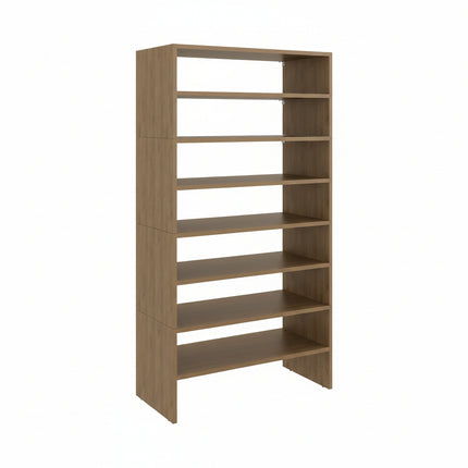 FM FURNITURE Orion Modern Shoe Rack Functional Design for Bedroom and Entryway, Natural Oak