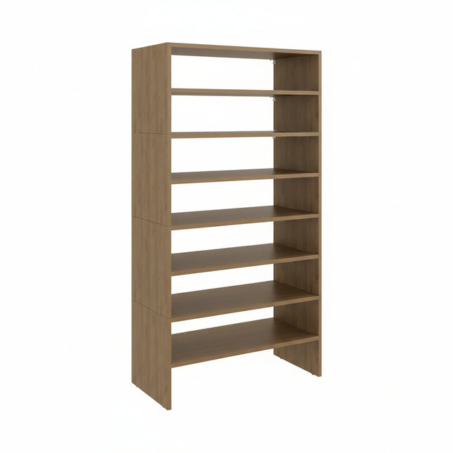 FM FURNITURE Orion Modern Shoe Rack Functional Design for Bedroom and Entryway, Natural Oak