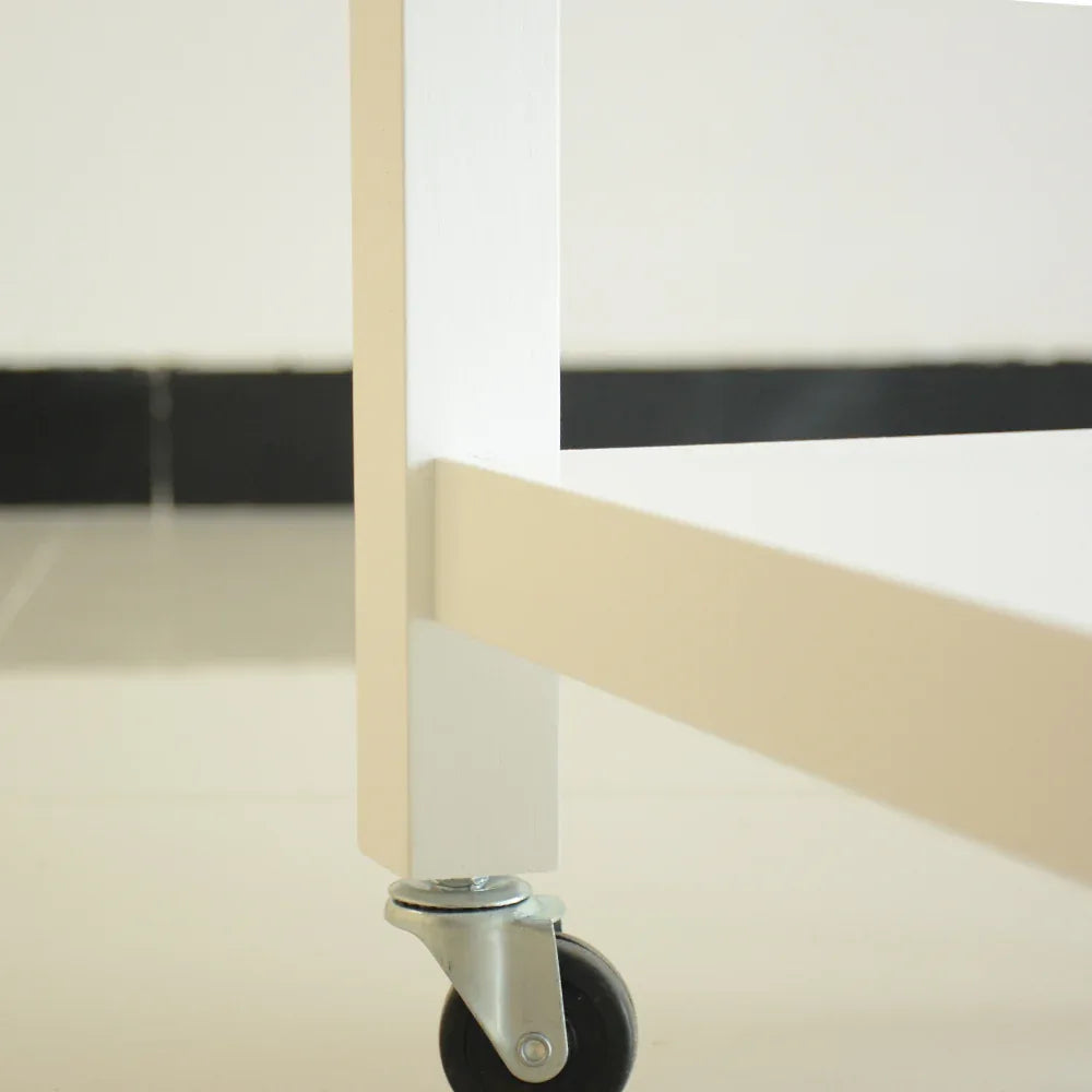 Kitchen Island & Kitchen Cart, Rubber Wood Top, Mobile Kitchen Island with Two Lockable Wheels, Simple Design for Easy Storing and Fetching, Two Drawers Give Unique Storage for Special Utensil. - Eloy Royal