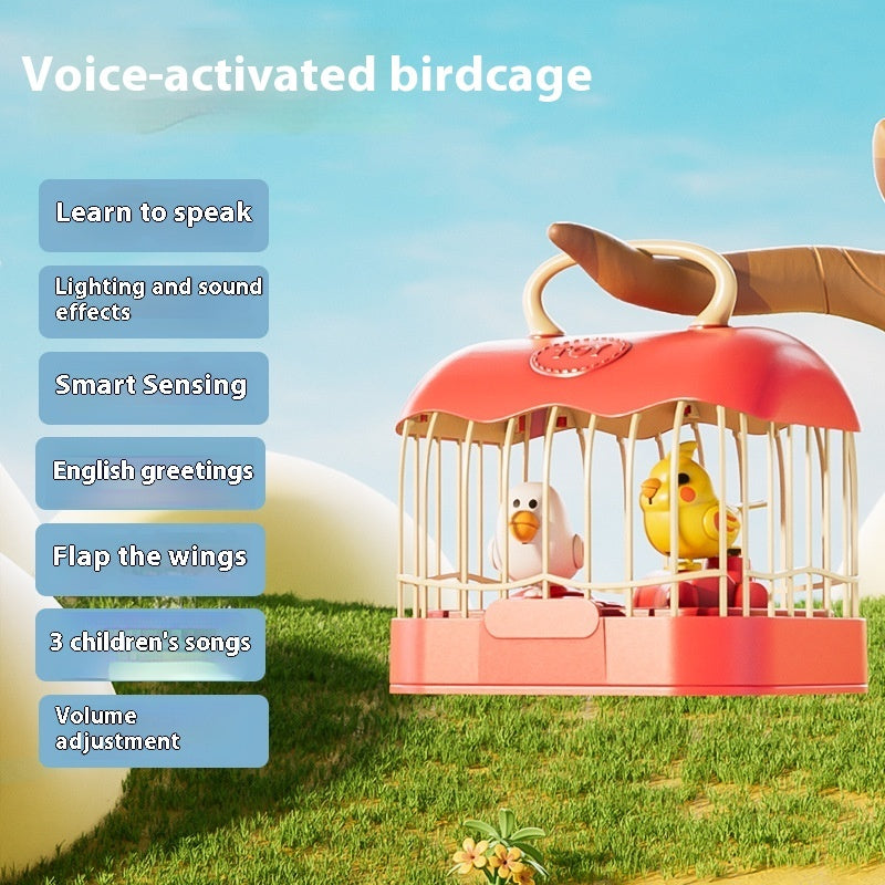 Talking Birdcage Aquarium Children's Light Music Educational Toys