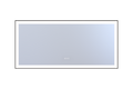59*28in LED Mirror with Defogger & Dimmable, 3-Color Temperature (3000/4000/6000K), Closed Corner Frame, ETL Listed.