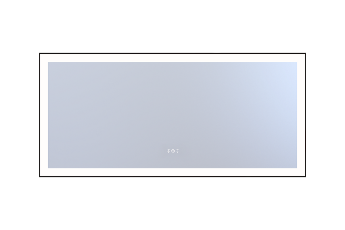 59*28in LED Mirror with Defogger & Dimmable, 3-Color Temperature (3000/4000/6000K), Closed Corner Frame, ETL Listed.