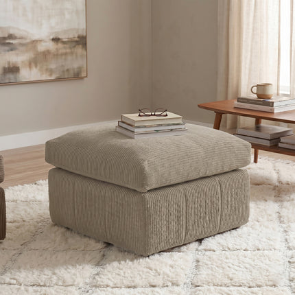 Square Corduroy Ottoman