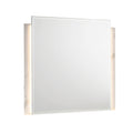Altima Contemporary LED Dresser Mirror with Integrated Vertical Light Strips and Birds Eye Gray Maple Finish (Dresser Not Included)