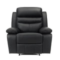 Reclining Chair Leather Black