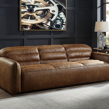 Rafer Cocoa Top Grain Leather Sofa (Assembled)