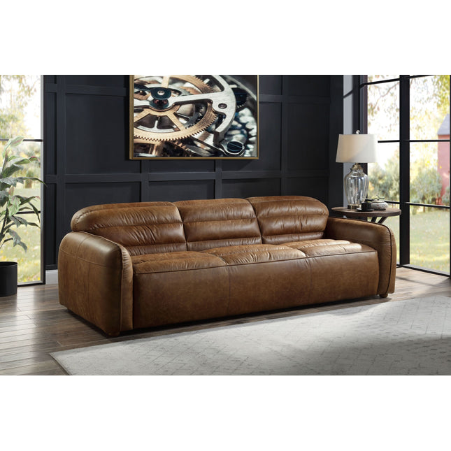 Rafer Cocoa Top Grain Leather Sofa (Assembled)