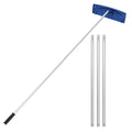 Snow Roof Rake, 24 in PP Plastic Blade, 3.8-18.2 ft Adjustable Roof Snow Scraper with Wheels, Anti-Slip Handle Snows Removal Tool, Lightweight House Rooftop Rake for Leaves Debris Removal