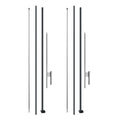 Feather Flag Pole Kit 2 Packs Swooper Flag Pole 12.7 ft with Ground Stakes