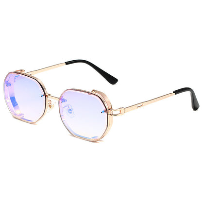 Metal Fat Edge Square Frame New Men's Fashion Sunglasses