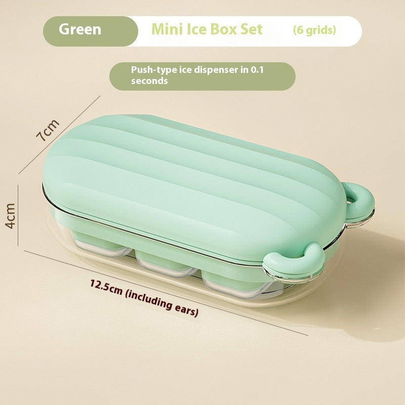 Press Ice Tray Silicone Ice Cube Mold 6 Grids Ice Maker Kitchen Gadgets