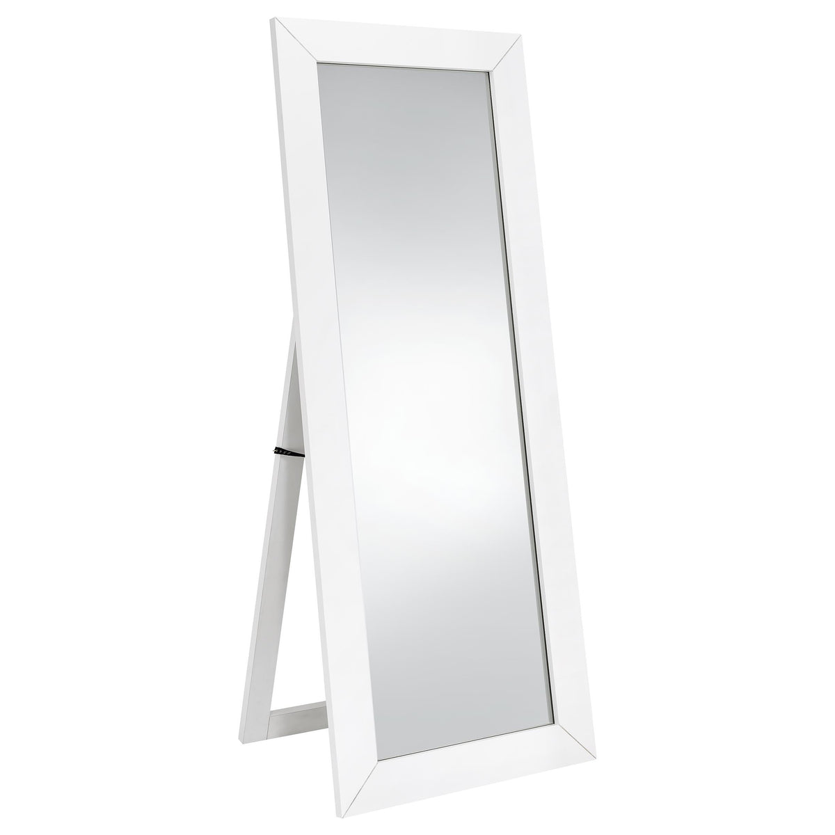 Andropov White High Gloss Full Length Mirror: Modern Floor Standing Mirror with Sleek Frame, Shatterproof Glass, and Durable MDF Construction
