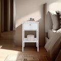 Scooba Stand, Manufactured Wood Nightstand with 1 Drawer and Open Shelf ideal for bedroom.