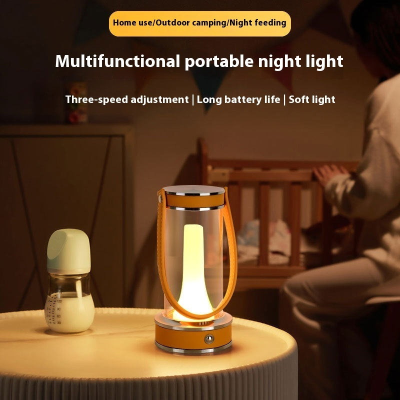 Creative Rechargeable Atmosphere Camping Leather Portable Table Lamp - Eloy Royal