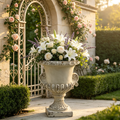 MGO Garden Planter, Garden decoration and planting,Color Antique White, Size 16.14'Wx16.24''Dx22'H