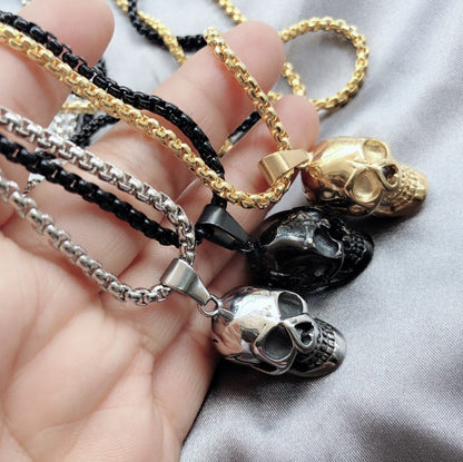 Halloween Skull Necklace Personality Punk Necklace Men Fashion Titanium Steel Accessories