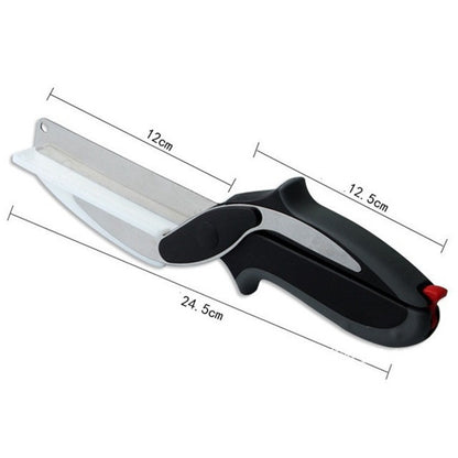 Stainless Steel Scissors Multifunctional Scissors Cutting Machine 2 In 1 Cutting Board Utility Knife - Eloy Royal