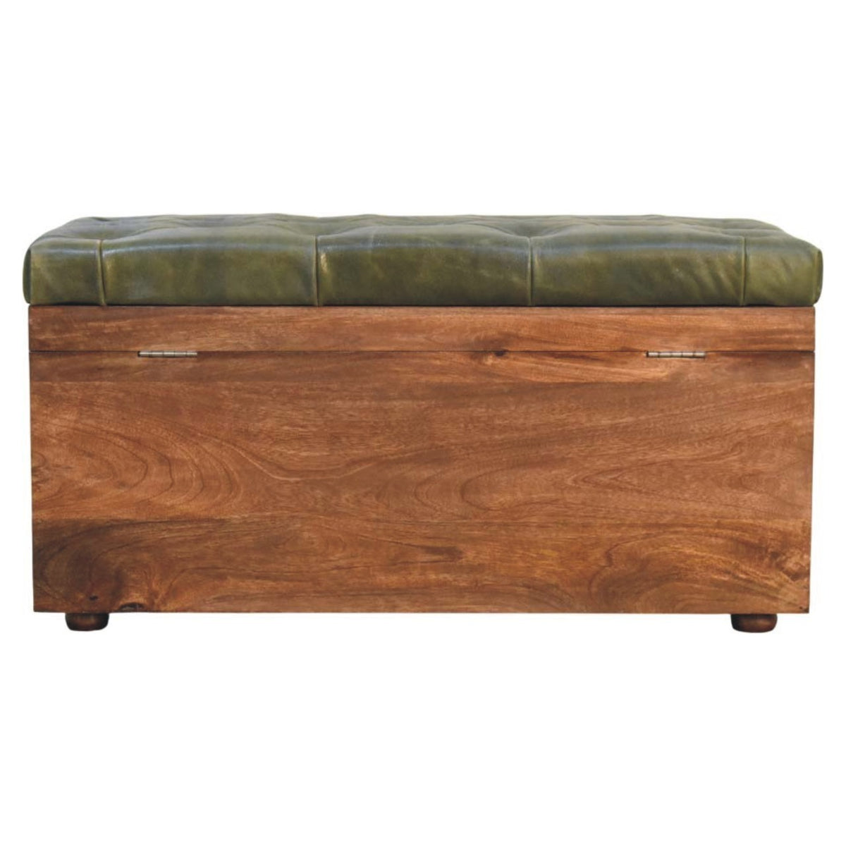 Solid Wood Roasted Almond Storage Trunk Bench