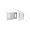 Carport 12' x 20' Portable Garage, Heavy Duty Car Port Canopy with 2 Roll-up Doors & 4 Ventilated Windows for Car, Truck, Boat, Garden Tools,white