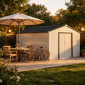 Outdoor Storage Shed with Spacious Storage Space,Backyard Tools Storage Shed,Garden Metal Shed