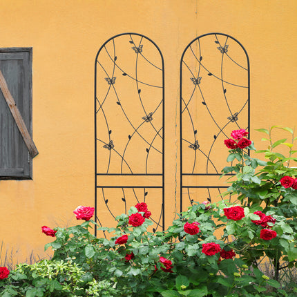 2 Pack Metal Garden Trellis 86.7 in x 19.7 in Rustproof Trellis
