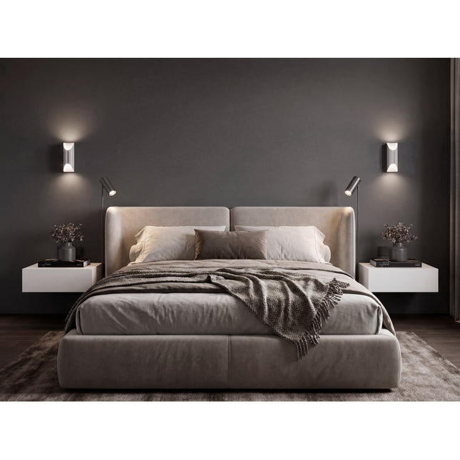 Custer Floating Nightstands Set of 2 - Wall Mounted Bedside Tables for Bedroom, White
