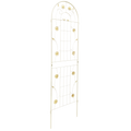 4 Pack Metal Garden Trellis 71' x 19.7' Rustproof Trellis for Climbing Plants Outdoor Flower Support Cream White