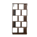 Modern 5-Tier Open Bookshelf in Dark Brown MDF Wood, 31.5' L x 64.56' H Free-Combination Storage Shelving for Living Room, Office, or Bedroom Decor